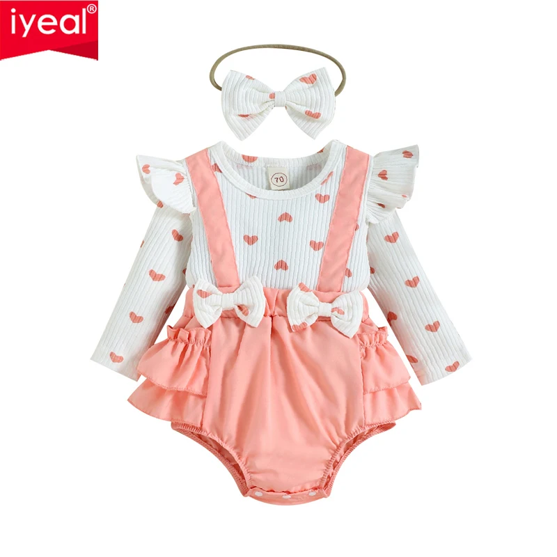 IYEAL 0-24M Baby Gir Pink Love Dress Strap Long Sleeve Romper with Hair Band 2pcs Baby Spring Autumn Clothing
IYEAL 0-24M Baby Gir Pink Love Dress Strap Long Sleeve Romper with Hair Band 2pcs Baby Spring Autumn Clothing