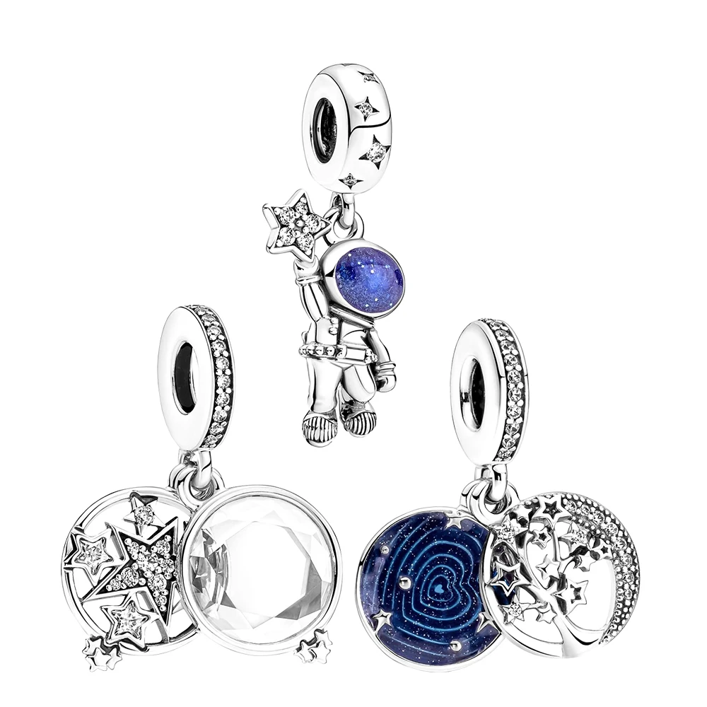 New 100% 925 Sterling Silver In Space Astronaut Pendant Blue Fit For Ladies Original Pandora Bracelet DIY Jewelry Party Gifts
New 100% 925 Sterling Silver In Space Astronaut Pendant Blue Fit For Ladies Original Pandora Bracelet DIY Jewelry Party Gifts