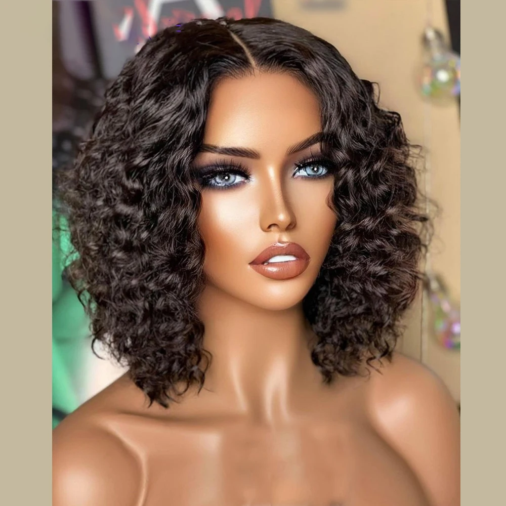 Short Bob Glueless Soft 180Density Preplucked Kinky Curly Natural Black Lace Front Wig For African Women Babyhair Daily Cosplay
Short Bob Glueless Soft 180Density Preplucked Kinky Curly Natural Black Lace Front Wig For African Women Babyhair Daily Cosplay