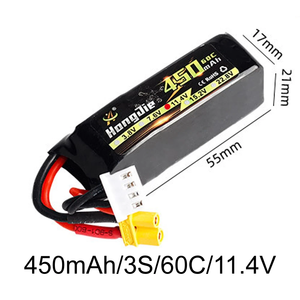 Аккумуляторная батарея Lipo, высокая скорость 60C 651744 3S 450 мАч 11,4 в 31P для радиоуправляемого FPV гоночного дрона квадрокоптера вертолета грузовик...
Аккумуляторная батарея Lipo, высокая скорость 60C 651744 3S 450 мАч 11,4 в 31P для радиоуправляемого FPV гоночного дрона квадрокоптера вертолета грузовик...