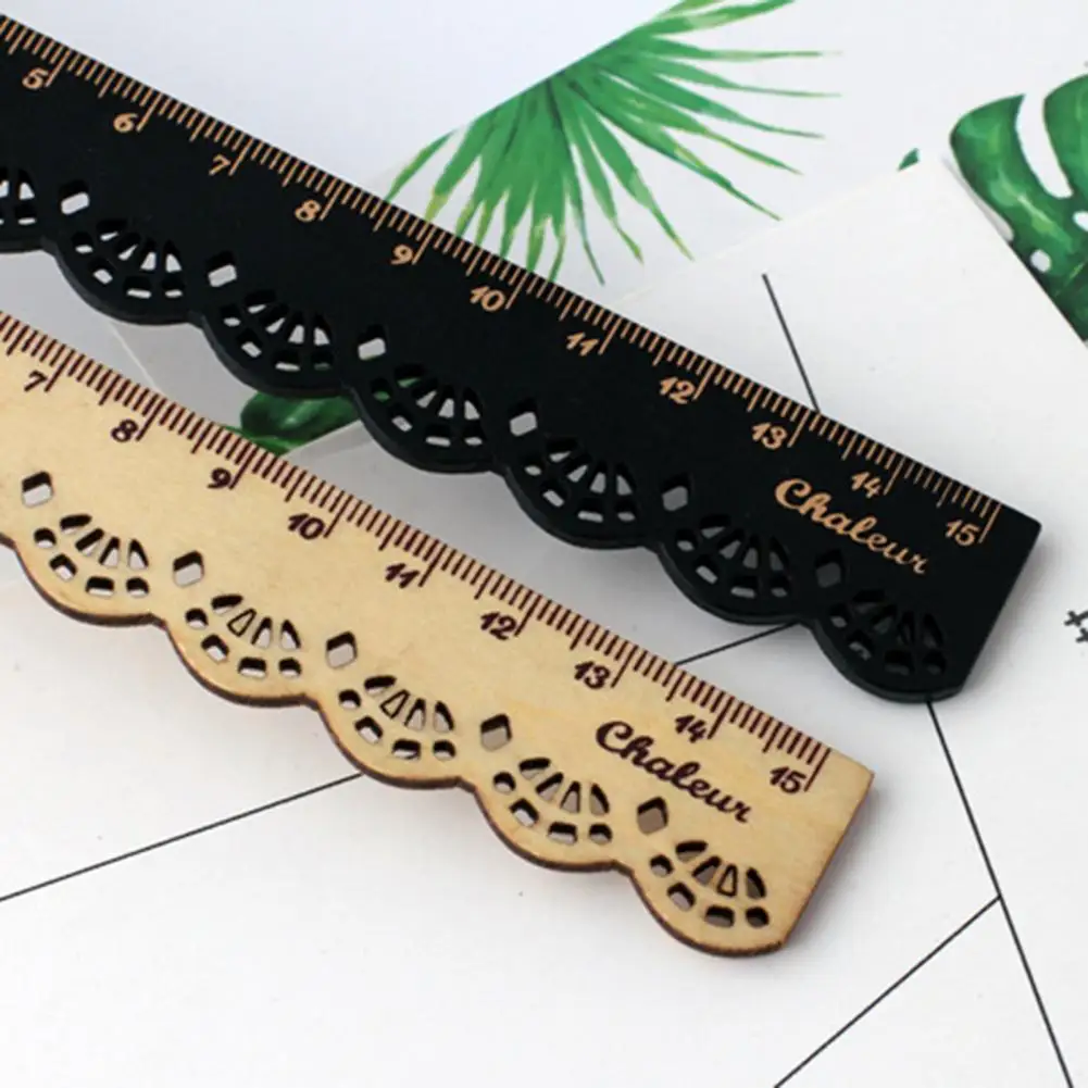 Wooden Ruler 2Pcs Excellent Smooth Edge Mini Creative Retro Lace Student Ruler for Student
Wooden Ruler 2Pcs Excellent Smooth Edge Mini Creative Retro Lace Student Ruler for Student