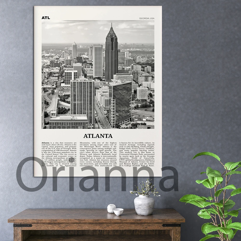 Atlanta Prints Black and White Sky,Atlanta Wall Art Canvas Painting,Atlanta Poster Photo,Atlanta,Georgia,USA,North America Decor
Atlanta Prints Black and White Sky,Atlanta Wall Art Canvas Painting,Atlanta Poster Photo,Atlanta,Georgia,USA,North America Decor