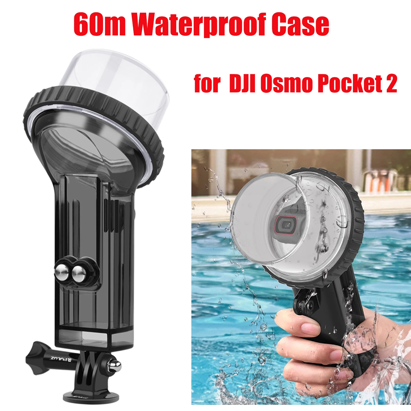 

PULUZ 60m Underwater Waterproof Housing Diving Case Cover for DJI Osmo Pocket 2 Action Camera with Anti-fog Sheet Accessories