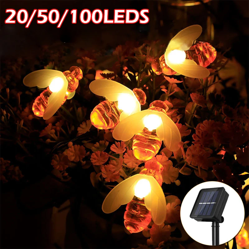 Уличная гирлянда на солнечной батарее, милая пчела, фонарики, Рождественская гирлянда на солнечной батарее, освещение дорожного ландшафта, садовые заборы, патио
Уличная гирлянда на солнечной батарее, милая пчела, фонарики, Рождественская гирлянда на солнечной батарее, освещение дорожного ландшафта, садовые заборы, патио