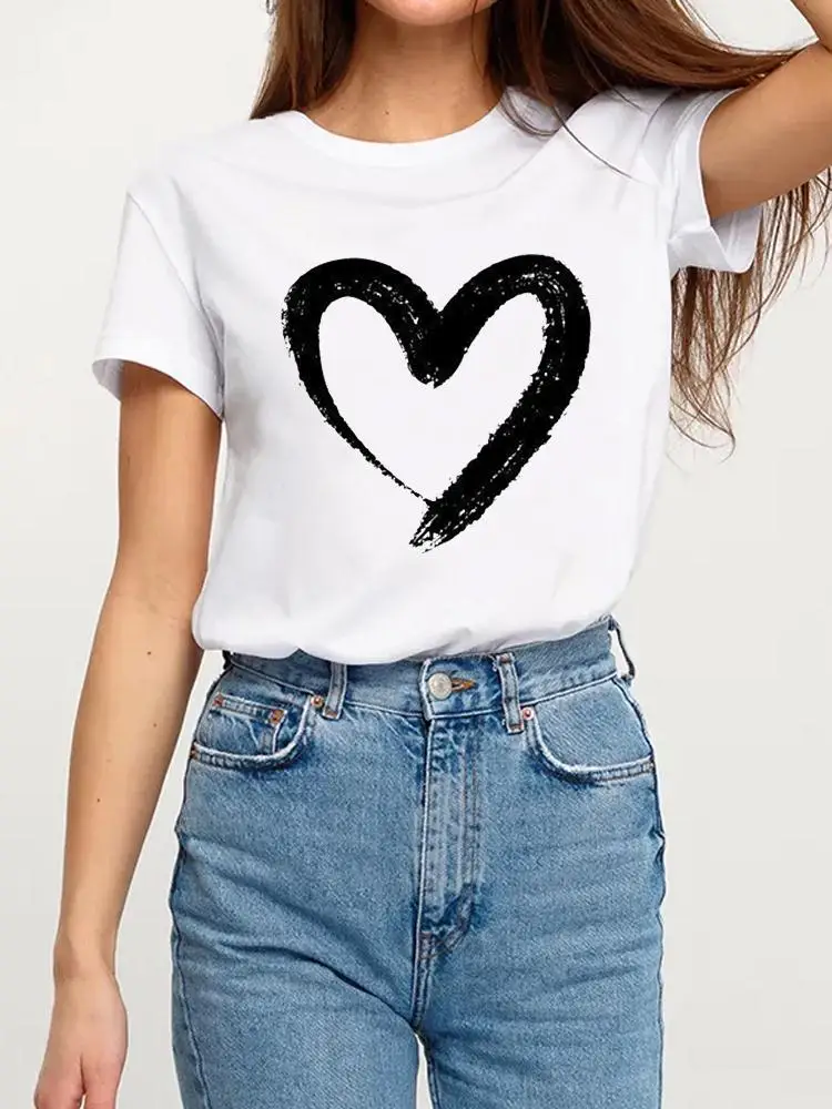 Short Sleeve Love Watercolor Heart Graphic T-shirt Print T Shirt Fashion Women Summer Clothing B10698
Short Sleeve Love Watercolor Heart Graphic T-shirt Print T Shirt Fashion Women Summer Clothing B10698