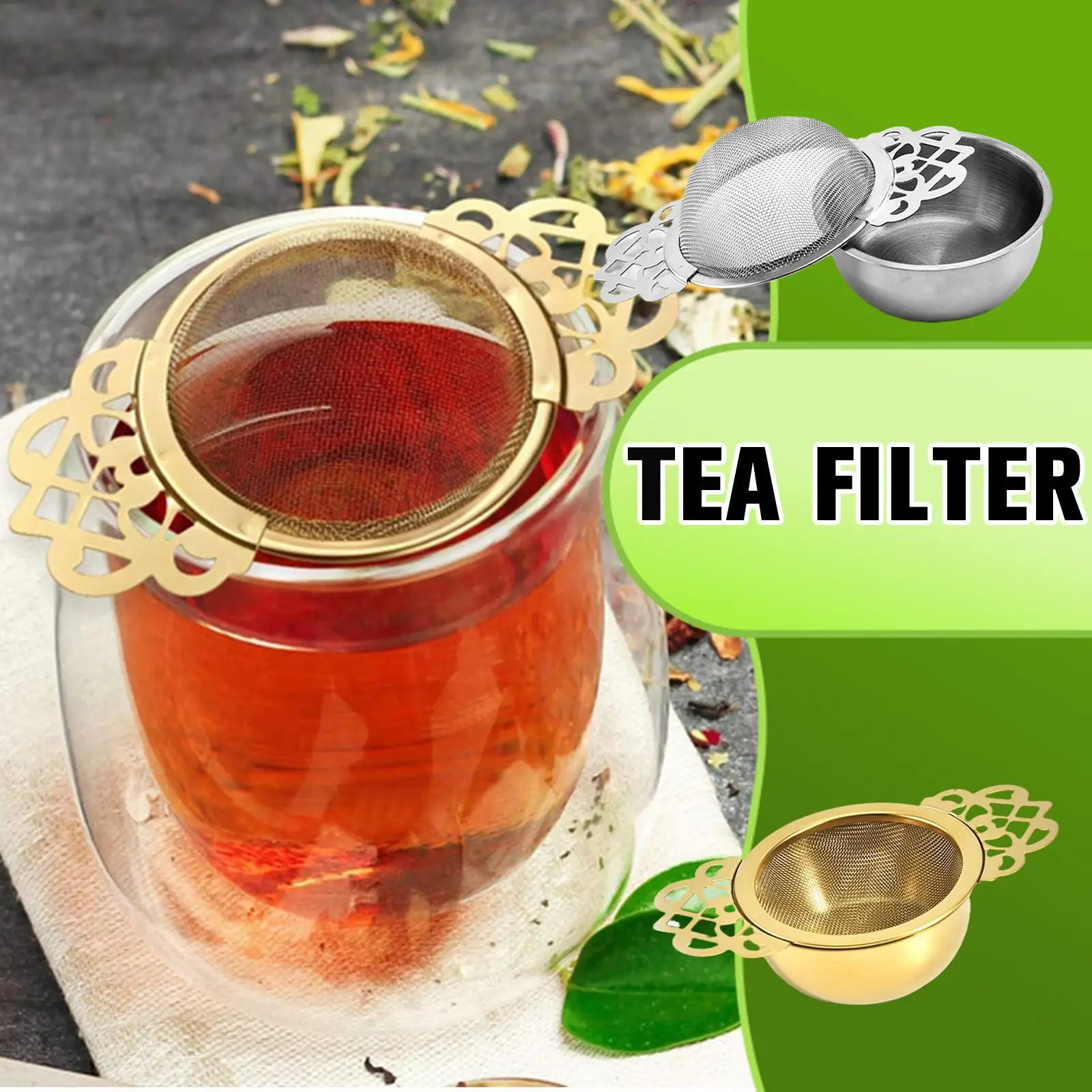 Tea Infusers Double Ear Handles Spice Filter Loose Leaf Drip Teaware Steel Strainer Reliable Bowl Durable With Tea H9H5
Tea Infusers Double Ear Handles Spice Filter Loose Leaf Drip Teaware Steel Strainer Reliable Bowl Durable With Tea H9H5
