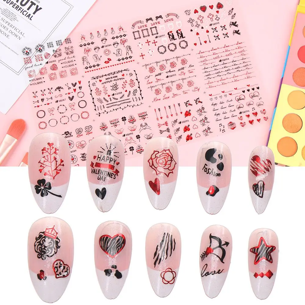 12pcs Valentines Nail Stickers Heart Love Self-Adhesive Slider Letters Nail Art Decorations Valentine's Day Decals Manicure
12pcs Valentines Nail Stickers Heart Love Self-Adhesive Slider Letters Nail Art Decorations Valentine's Day Decals Manicure