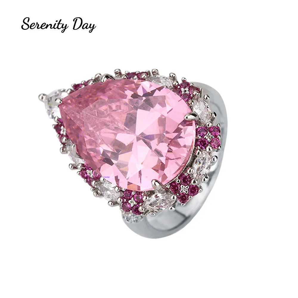 Serenity Day Pink Water Drop 13*18MM Zirconia Ring Resizable Bridal Wedding for Women Princess Propose Marriage Jewelry Gifts
Serenity Day Pink Water Drop 13*18MM Zirconia Ring Resizable Bridal Wedding for Women Princess Propose Marriage Jewelry Gifts