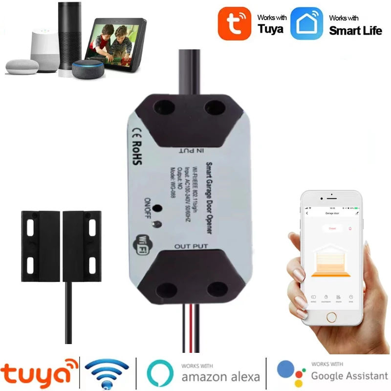 Tuya EU/US WiFi Switch Smart Garage Door Opener Controller SmartLife APP Control For Alexa Echo Google Home No Hub Require
Tuya EU/US WiFi Switch Smart Garage Door Opener Controller SmartLife APP Control For Alexa Echo Google Home No Hub Require