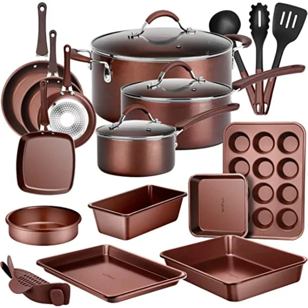 20pcs Aluminum Non-Stick Kitchenware Pots & Pans Basic Kitchen Cookware and Set
20pcs Aluminum Non-Stick Kitchenware Pots & Pans Basic Kitchen Cookware and Set