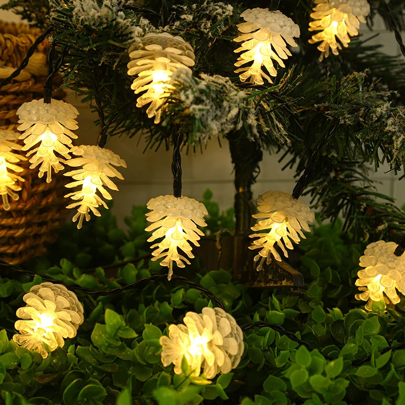 Solar Outdoor Pine Nut Lights LED String Flickering Design Atmosphere String Garden Lawn Park Holiday Christmas Decoration Lamps
Solar Outdoor Pine Nut Lights LED String Flickering Design Atmosphere String Garden Lawn Park Holiday Christmas Decoration Lamps