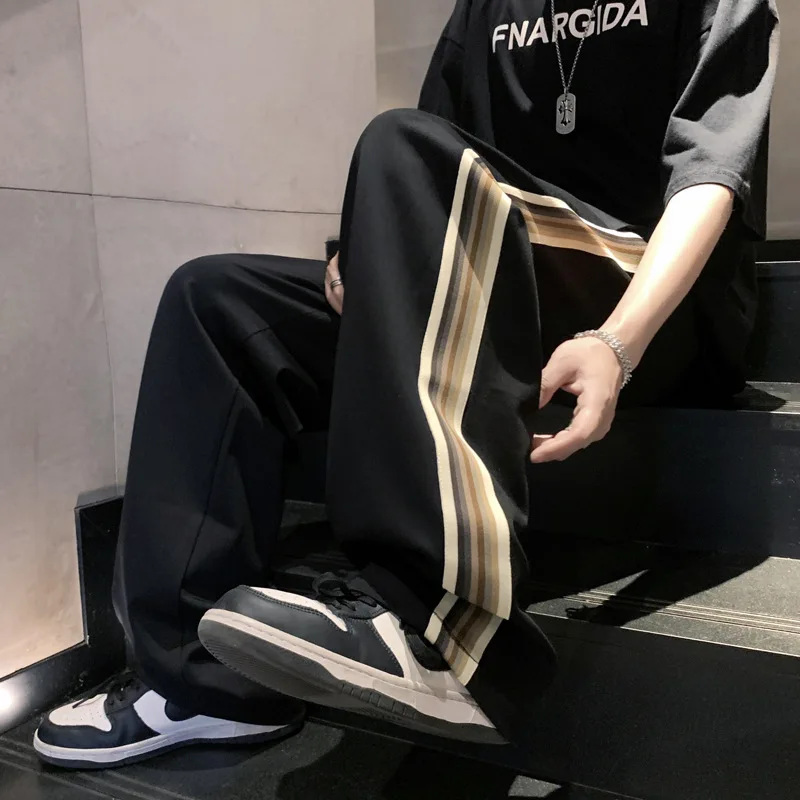 ZCSMLL Menswear | Vintage side stripe webbing casual pants men's trendy high street hip hop loose youth straight pants
ZCSMLL Menswear | Vintage side stripe webbing casual pants men's trendy high street hip hop loose youth straight pants