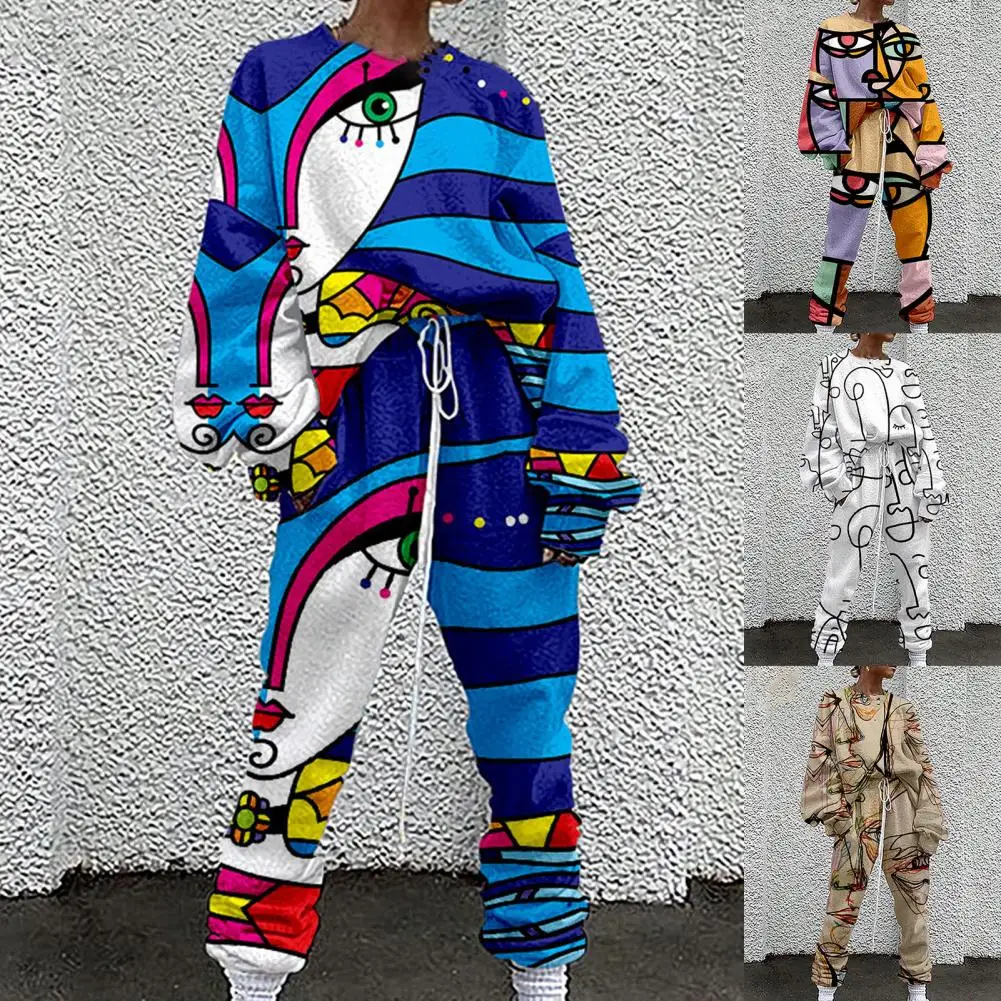 Fashion Streetwear Abstract Print Pullover Drawstring Sweat Suit Breathable Two Piece Set Women Sport Outfits for Home
Fashion Streetwear Abstract Print Pullover Drawstring Sweat Suit Breathable Two Piece Set Women Sport Outfits for Home