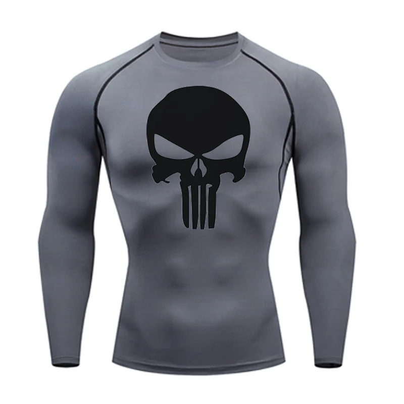 Gym Running T-Shirts Long Shirts Men's Sports Tight Tee Compression Shirts Quick dry Long sleeve T shirt Skull Workout MMA
Gym Running T-Shirts Long Shirts Men's Sports Tight Tee Compression Shirts Quick dry Long sleeve T shirt Skull Workout MMA