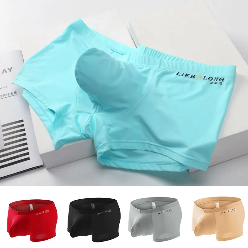 Sexy Men Ice Silk Underwear Boxers Breathable Bulge Shorts Panties Underpants Solid Big Bag Breathable Nylon Summer Panties
Sexy Men Ice Silk Underwear Boxers Breathable Bulge Shorts Panties Underpants Solid Big Bag Breathable Nylon Summer Panties