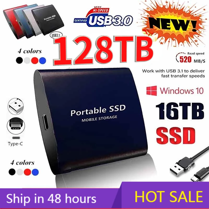 Portable 256TB SSD Original USB3.0 Hard Drives 64TB 30TB 2TB 1TB Solid State Disk Storage Device Hard Drive For Laptops Computer
Portable 256TB SSD Original USB3.0 Hard Drives 64TB 30TB 2TB 1TB Solid State Disk Storage Device Hard Drive For Laptops Computer