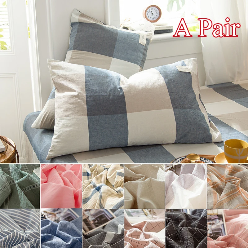 Cotton Coffee Grid 100% Cotton Pillowcase Special Wrinkle Craft Super Soft Summer Fall Simple Sleep Pillowcase 48*74cm 1 Pair
Cotton Coffee Grid 100% Cotton Pillowcase Special Wrinkle Craft Super Soft Summer Fall Simple Sleep Pillowcase 48*74cm 1 Pair