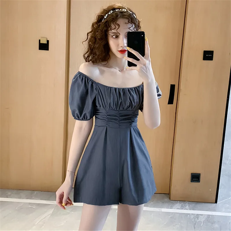 Sexy Square Collar Wide Leg Jumpsuit Women Office Lady Rompers Chic Puff Sleeve High Waist Jumpsuit Shorts Vestidos 2022 Summer
Sexy Square Collar Wide Leg Jumpsuit Women Office Lady Rompers Chic Puff Sleeve High Waist Jumpsuit Shorts Vestidos 2022 Summer