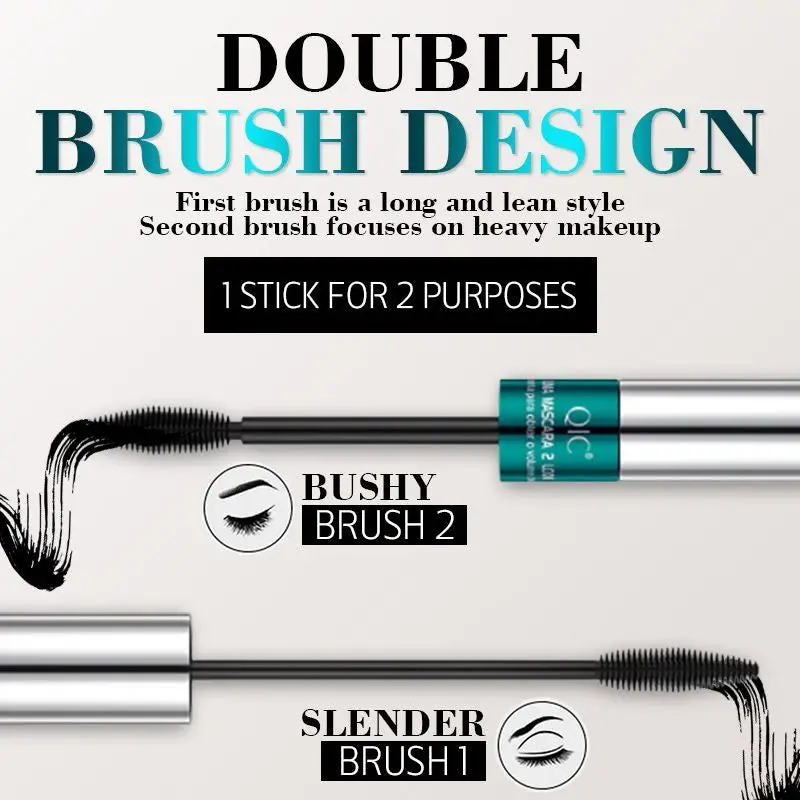 4D 2 IN 1 Mascara Mascara Lengthening Black Lash Eyelash Extension Eye Lashes Brush Makeup Long-wearing Blue Color Mascara
4D 2 IN 1 Mascara Mascara Lengthening Black Lash Eyelash Extension Eye Lashes Brush Makeup Long-wearing Blue Color Mascara
