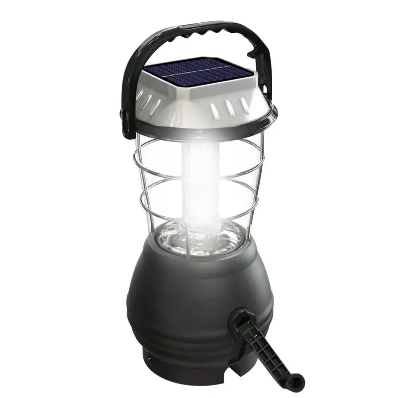 

Powered, Crank , Battery Operated Lantern- 4 Ways to Power- 180 Lumen 36-LED with Adjustable Settings for Camping, Emergency by