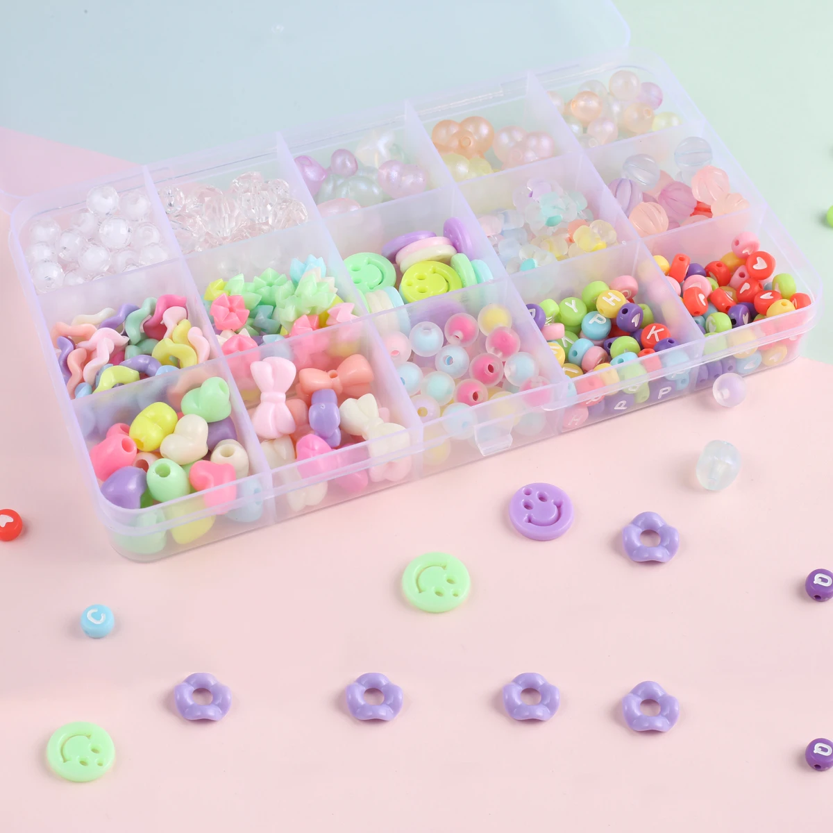 15 Kind Acrylic Beads Kits Jewelry Making Handicraft Beads Sets for Kids Girls DIY Bracelet Necklace Christmas Accessories
15 Kind Acrylic Beads Kits Jewelry Making Handicraft Beads Sets for Kids Girls DIY Bracelet Necklace Christmas Accessories