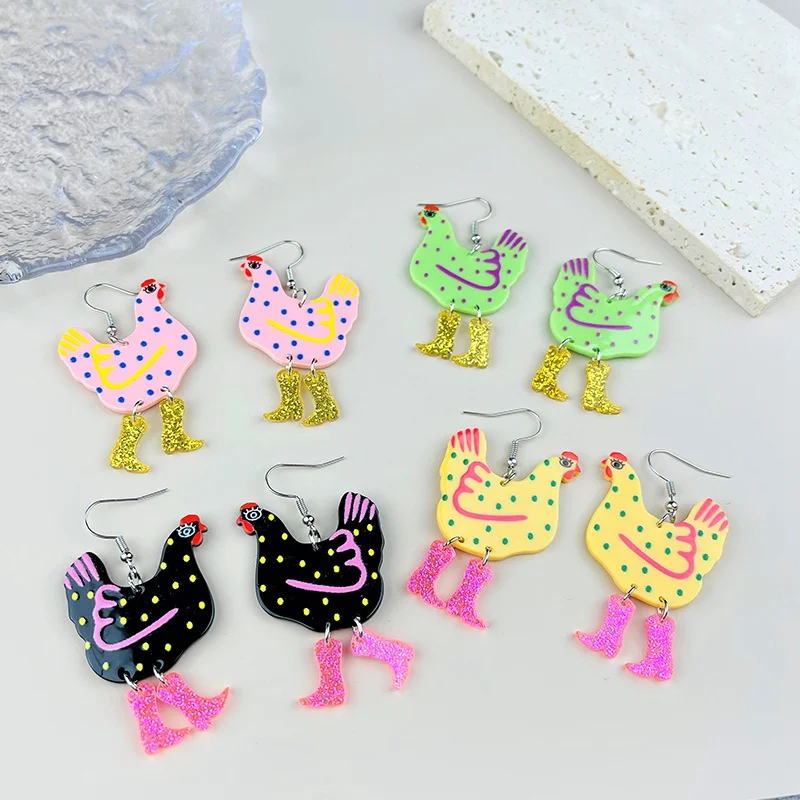 Colofrul Acrylic High Heels Hen Dots Drop Earrings for Women Cartoon Printing Chicken Funny Dangle Earring Girls Ear Jewelry
Colofrul Acrylic High Heels Hen Dots Drop Earrings for Women Cartoon Printing Chicken Funny Dangle Earring Girls Ear Jewelry