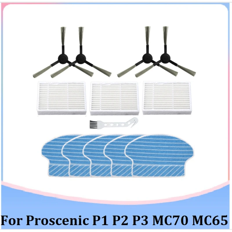 Сменный комплект для робота-пылесоса Proscenic P1 P2 P3 MC70 MC65, моющийся фильтр НЕРА, Швабра, тканевая боковая щетка
Сменный комплект для робота-пылесоса Proscenic P1 P2 P3 MC70 MC65, моющийся фильтр НЕРА, Швабра, тканевая боковая щетка