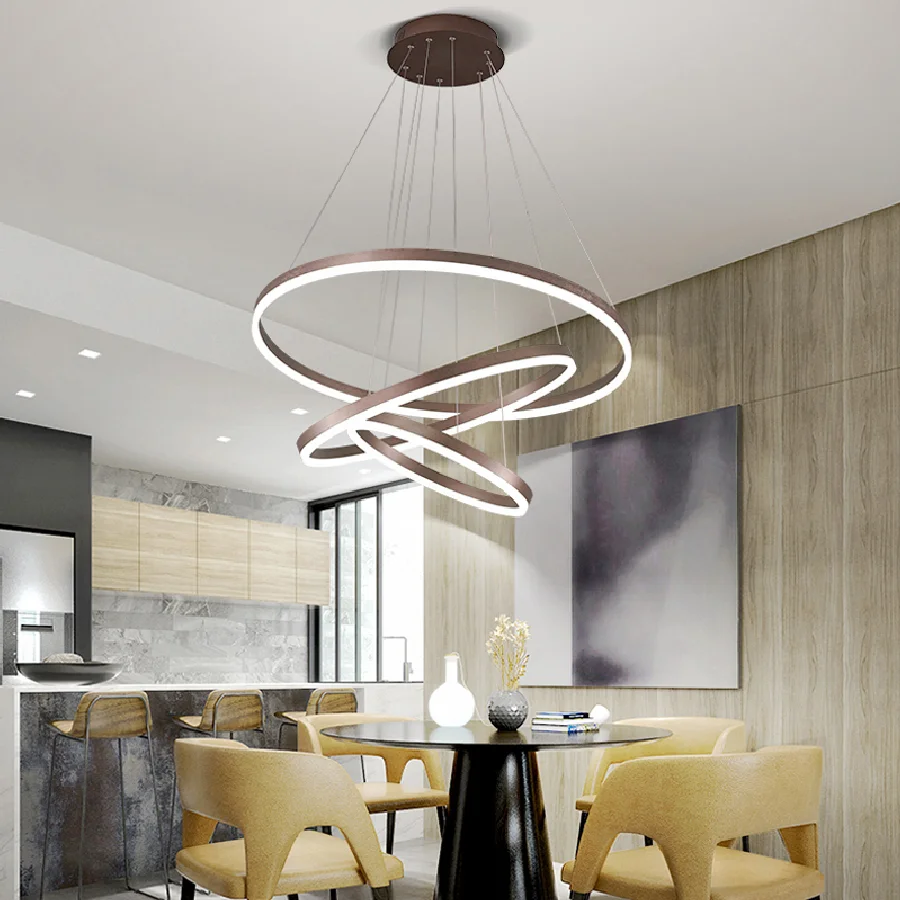 Modern LED Chandelier Acrylic Ring Chandeliers Lighting Living Room Bedroom Kitchen With Remote Control Lustre Fixtures Light 
Modern LED Chandelier Acrylic Ring Chandeliers Lighting Living Room Bedroom Kitchen With Remote Control Lustre Fixtures Light