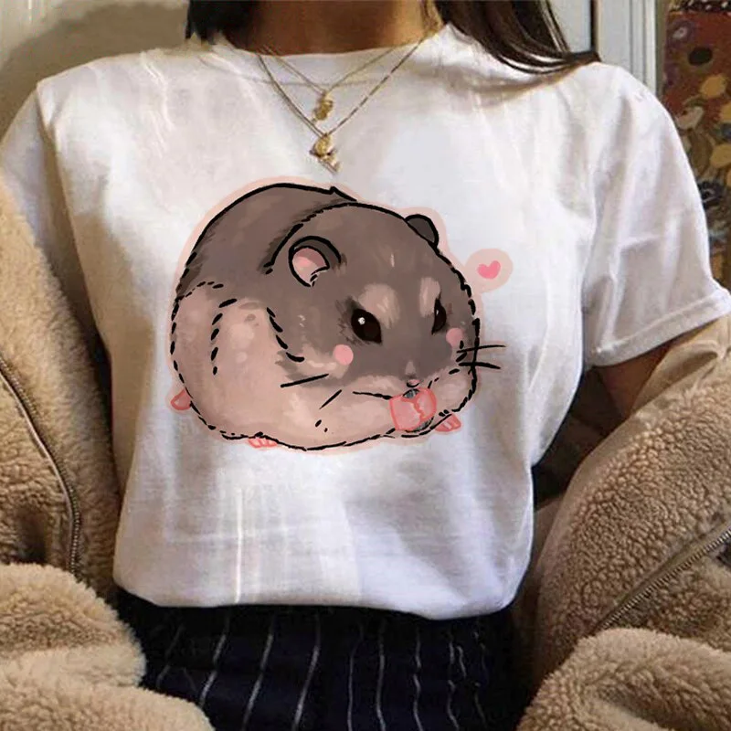 Women T-Shirt Cartoon hamster Fashion Lovely Style Cute Clothes Lady T shirt Print Short Sleeve Graphic Tops Tees Female Tshirt
Women T-Shirt Cartoon hamster Fashion Lovely Style Cute Clothes Lady T shirt Print Short Sleeve Graphic Tops Tees Female Tshirt