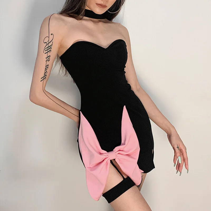 2022 Summer New Women's Clothing Fresh and Sweet Temperament All-match Evening Dress Bow Halter Neck Waist Bag Hip Dress
2022 Summer New Women's Clothing Fresh and Sweet Temperament All-match Evening Dress Bow Halter Neck Waist Bag Hip Dress
