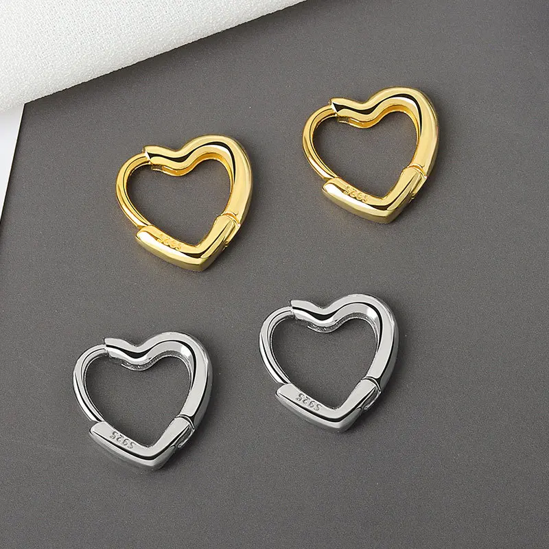 925 Stamp Silver Color Heart Earrings Gold Small Earrings For Women Fine Girl Jewelry Fashion Anniversary Gift
925 Stamp Silver Color Heart Earrings Gold Small Earrings For Women Fine Girl Jewelry Fashion Anniversary Gift