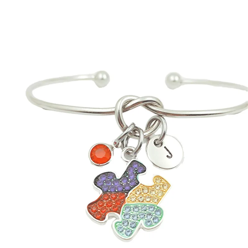 Autism Awareness Retro Creative Initial Letter Monogram Birthstone Adjustable Bracelet Fashion Jewelry Women Gift Pendant
Autism Awareness Retro Creative Initial Letter Monogram Birthstone Adjustable Bracelet Fashion Jewelry Women Gift Pendant