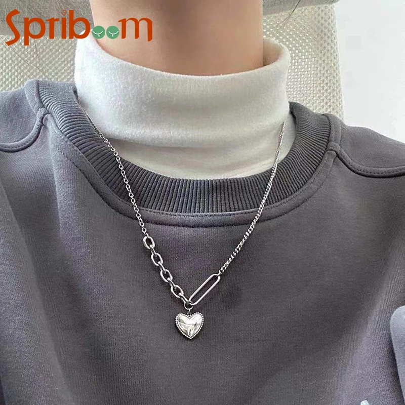 Love Heart Pendant Necklaces Korean Metal Chain Necklace for Women Girls Hip Hop Neck Jewelry Girls Accessories Silver Color
Love Heart Pendant Necklaces Korean Metal Chain Necklace for Women Girls Hip Hop Neck Jewelry Girls Accessories Silver Color