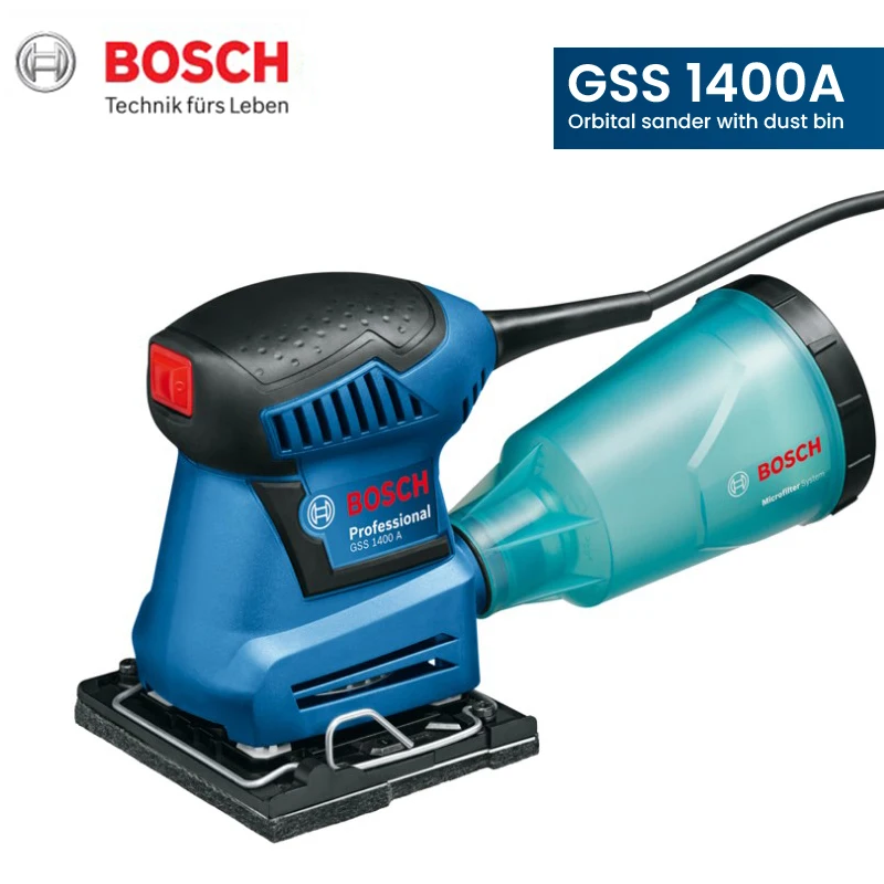 

Bosch Professional Orbital Sander Dust Bin GSS 1400 A Multi 180 Watt 1.6mm Orbital Circular Diameter Dustproof Sander