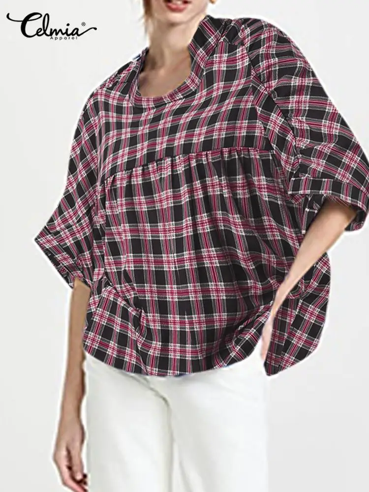 Женские повседневные блузки Celmia, праздничные мешковатые туники с воротником-стойкой и рукавом до локтя, модные плиссированные летние топы ...
Женские повседневные блузки Celmia, праздничные мешковатые туники с воротником-стойкой и рукавом до локтя, модные плиссированные летние топы ...