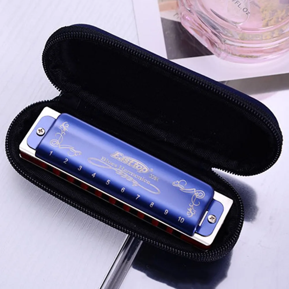 

Easttop T008K Professional Diatonic Harmonica 10Holes Blues Mouth Organ in Key of C High Quality Sound Projection