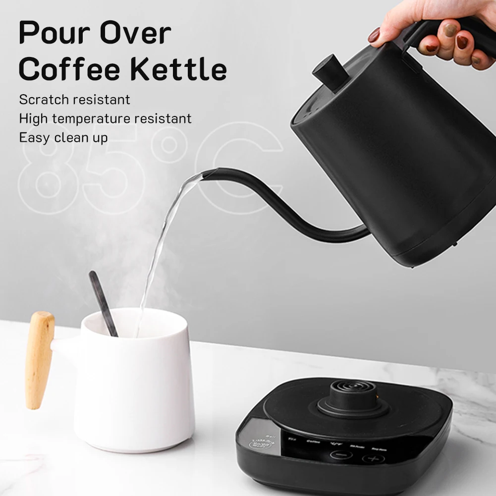800ml Electric Gooseneck Kettle Stainless Steel Pour Over Coffee Kettle 45°C to 95°C Constant Temperature Control for Coffee Tea
800ml Electric Gooseneck Kettle Stainless Steel Pour Over Coffee Kettle 45°C to 95°C Constant Temperature Control for Coffee Tea