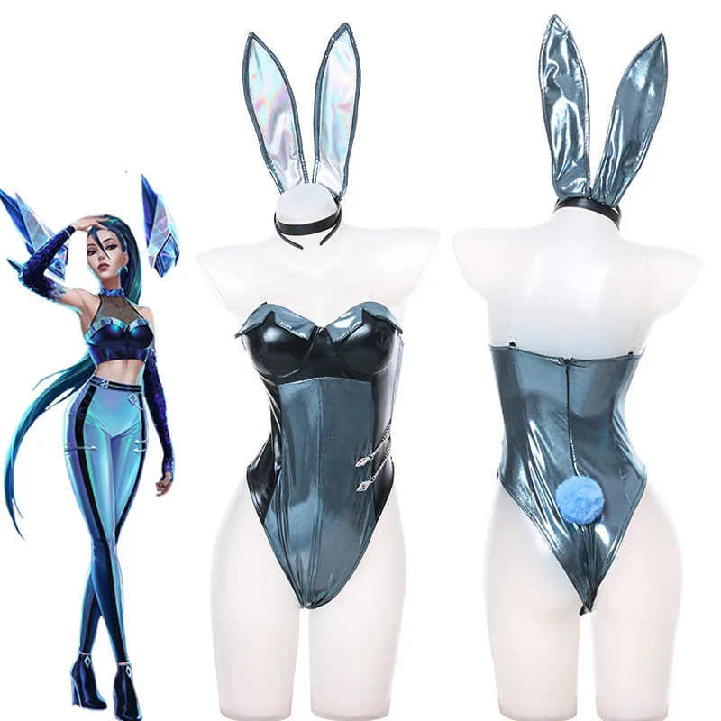 Game Kaisa Daughter of the Void KDA Cosplay Costume Sexy Bunny Girl Leather Jumpsuit Party Halloween Carnival Suit 
Game Kaisa Daughter of the Void KDA Cosplay Costume Sexy Bunny Girl Leather Jumpsuit Party Halloween Carnival Suit