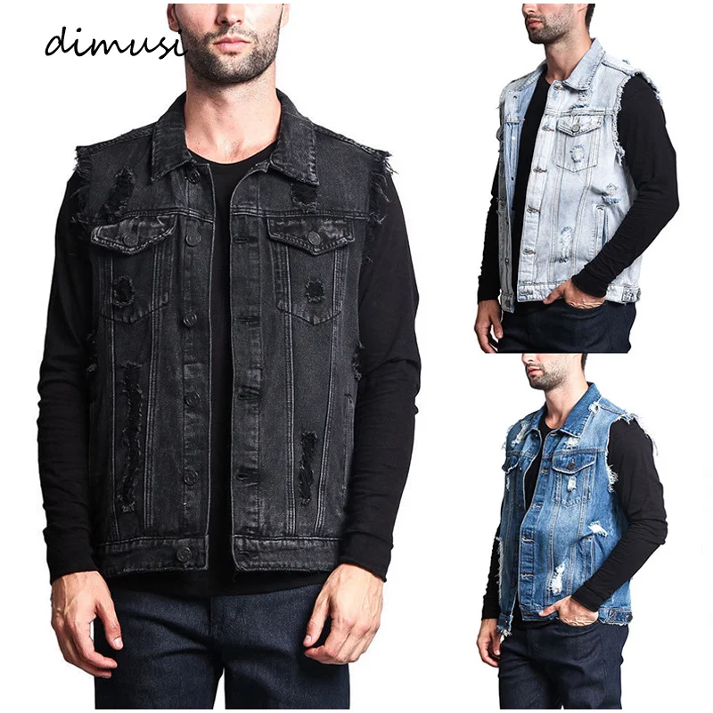 Summer Autumn Vintage Design Men's Denim Vest Male Sleeveless Jackets Casual Ripped Hole Jean Waistcoats Clothing
Summer Autumn Vintage Design Men's Denim Vest Male Sleeveless Jackets Casual Ripped Hole Jean Waistcoats Clothing