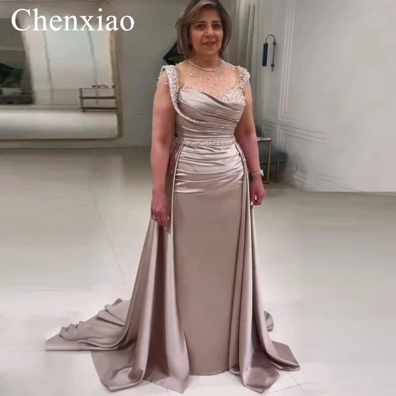 Gorgeous Champagne Mermaid Evening Dresses Cap Sleeve Elegant Beads Sequined Rhinestones Formal Dress For Party Robes De Soiree
Gorgeous Champagne Mermaid Evening Dresses Cap Sleeve Elegant Beads Sequined Rhinestones Formal Dress For Party Robes De Soiree