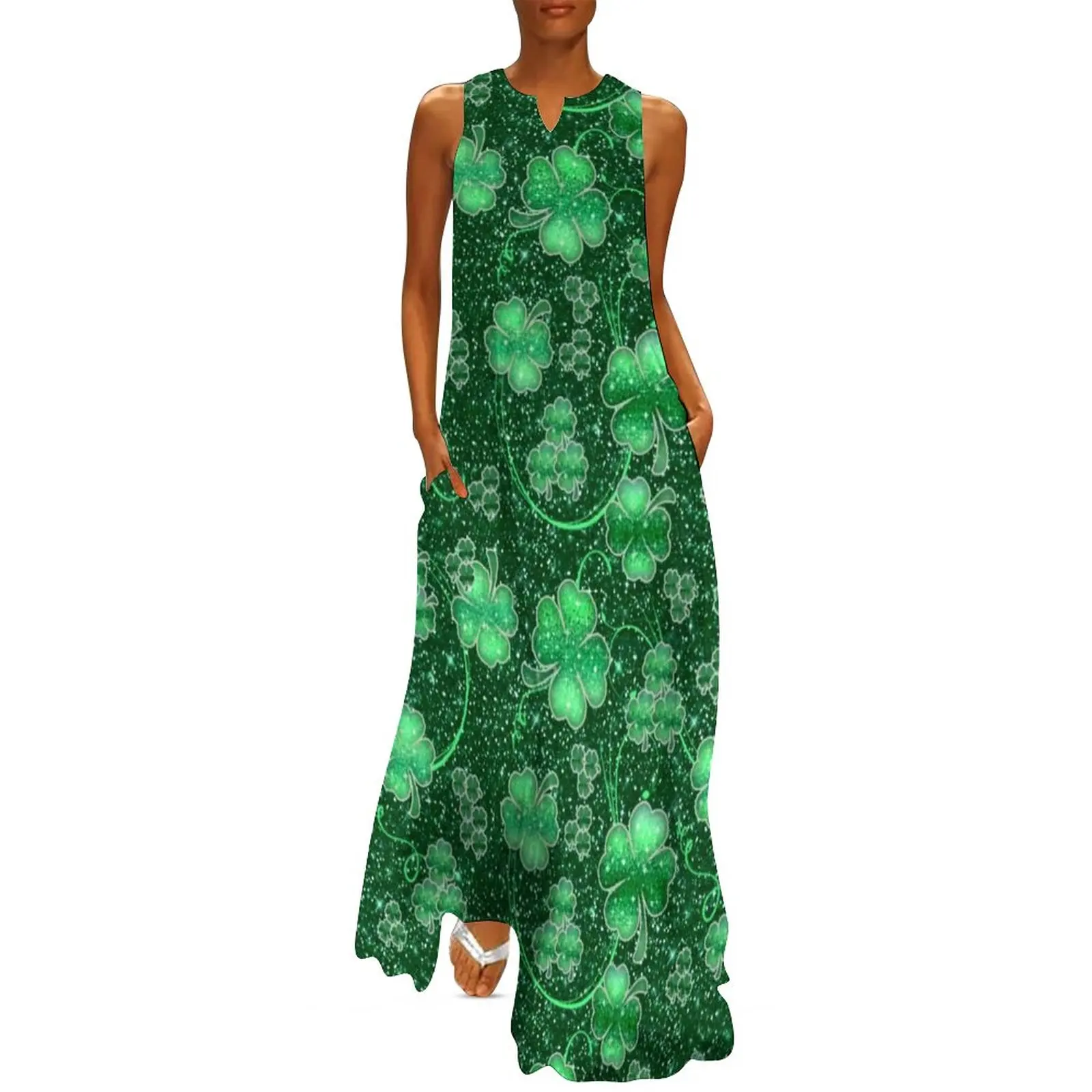 Glittering Shamrocks Dress Summer Happy St Patricks Day Aesthetic Bohemia Long Dresses Womens Elegant Maxi Dress Gift Idea
Glittering Shamrocks Dress Summer Happy St Patricks Day Aesthetic Bohemia Long Dresses Womens Elegant Maxi Dress Gift Idea