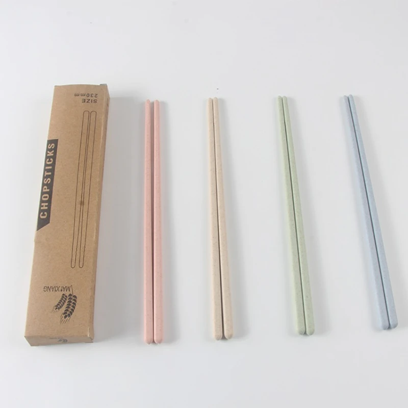 

4 Pairs Eco-friendly BPA Free Wheat Straw Fiber Finger Chopsticks Play Game Hands-free Multifunctional Snack Clip Lazy Tool