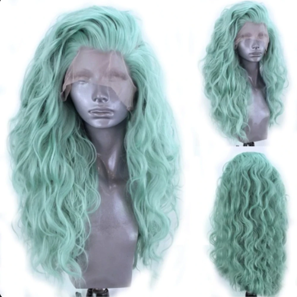 Synthetic Lace Front Wigs Green Long Body Wave For Black Women Gluless Wig with Natural Hairline Baby Hair Side Part
Synthetic Lace Front Wigs Green Long Body Wave For Black Women Gluless Wig with Natural Hairline Baby Hair Side Part