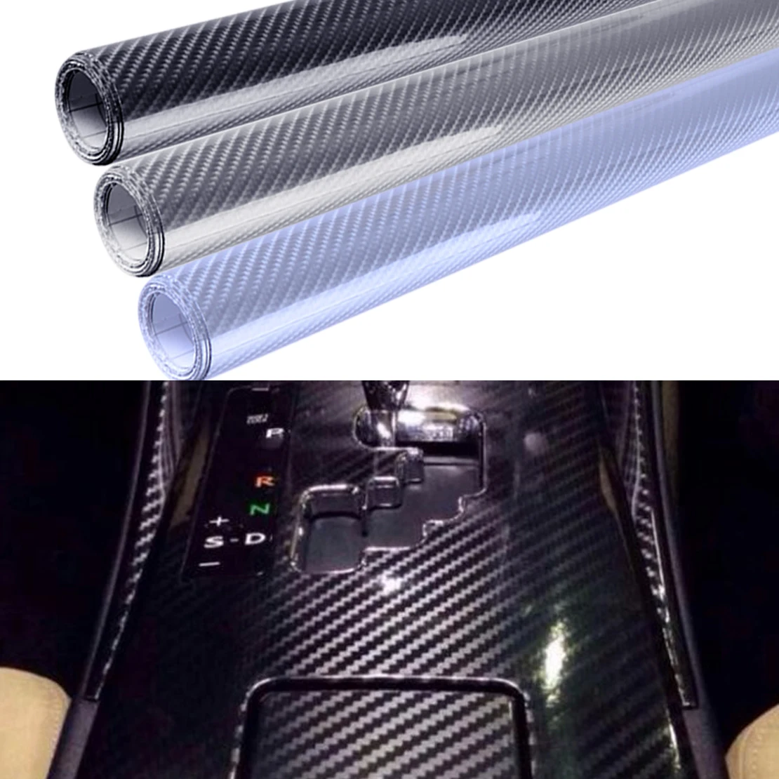 Waterproof Universal Car Interior Wrap Sticker Vinyl Film 50*152cm 7D Glossy Silver & Black & Grey Carbon Fiber Style 
Waterproof Universal Car Interior Wrap Sticker Vinyl Film 50*152cm 7D Glossy Silver & Black & Grey Carbon Fiber Style