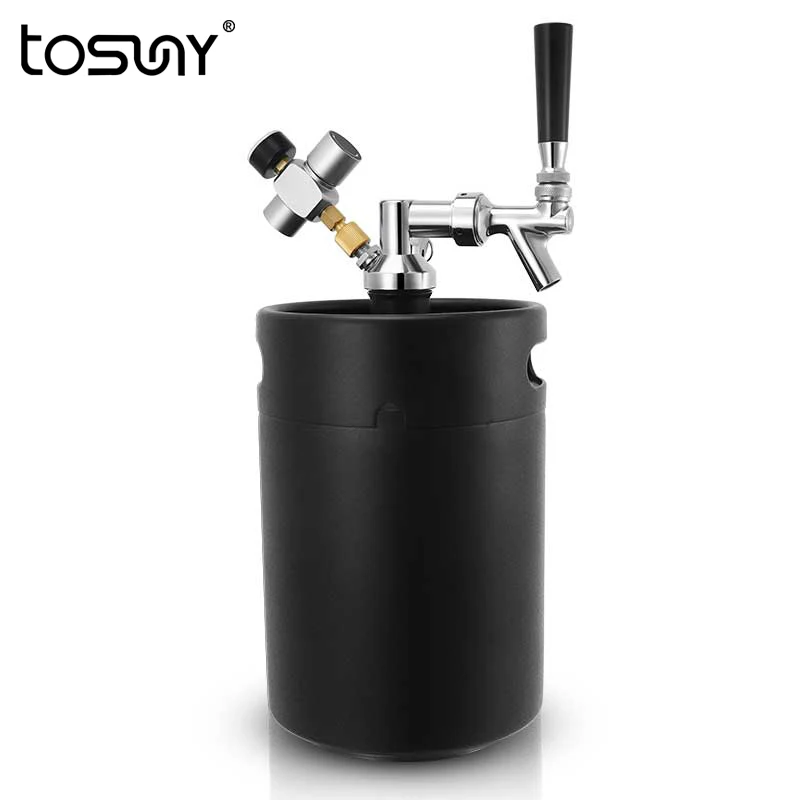 5L Mini Keg Beer Growler Tap Dispenser Matte Black Keg with Beer Faucet Co2 Regulator Homebrew Craft Beer Tool for Bar Party
5L Mini Keg Beer Growler Tap Dispenser Matte Black Keg with Beer Faucet Co2 Regulator Homebrew Craft Beer Tool for Bar Party
