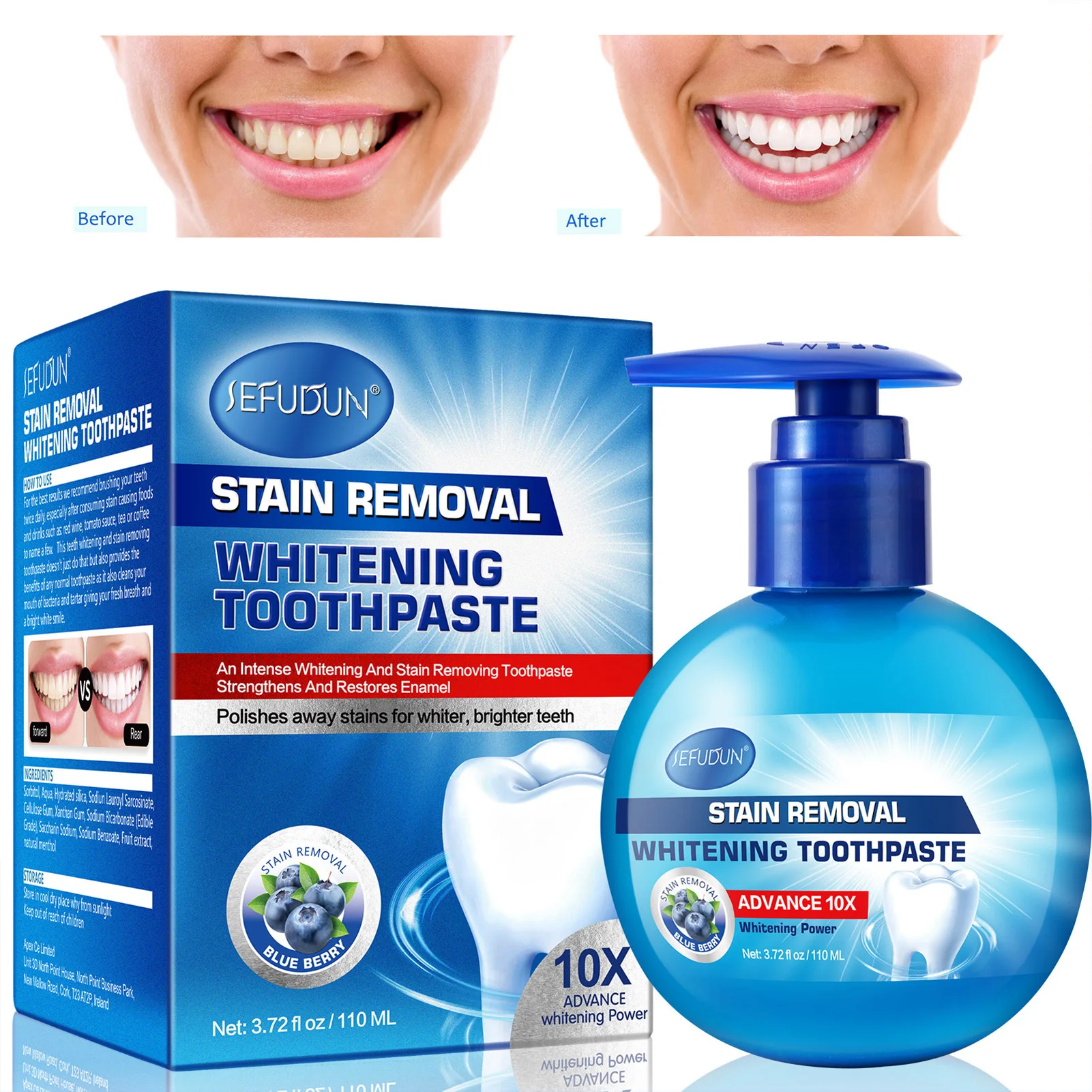 Soda Toothpaste Whitening Teeth Stain Removal Tooth Whitening Passion Fruit Blueberry Fight Bleeding Gums Dental Oral Care
Soda Toothpaste Whitening Teeth Stain Removal Tooth Whitening Passion Fruit Blueberry Fight Bleeding Gums Dental Oral Care