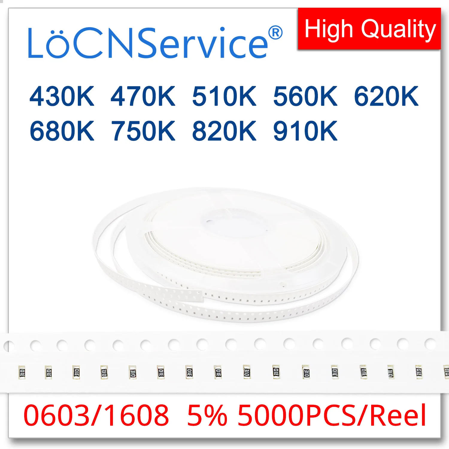 LoCNService 0603 J 5% 5000pcs 430K 470K 510K 560K 620K 680K 750K 820K 910K smd 1608 resistor 434 474 514 564 624 684 754 824 OHM
LoCNService 0603 J 5% 5000pcs 430K 470K 510K 560K 620K 680K 750K 820K 910K smd 1608 resistor 434 474 514 564 624 684 754 824 OHM