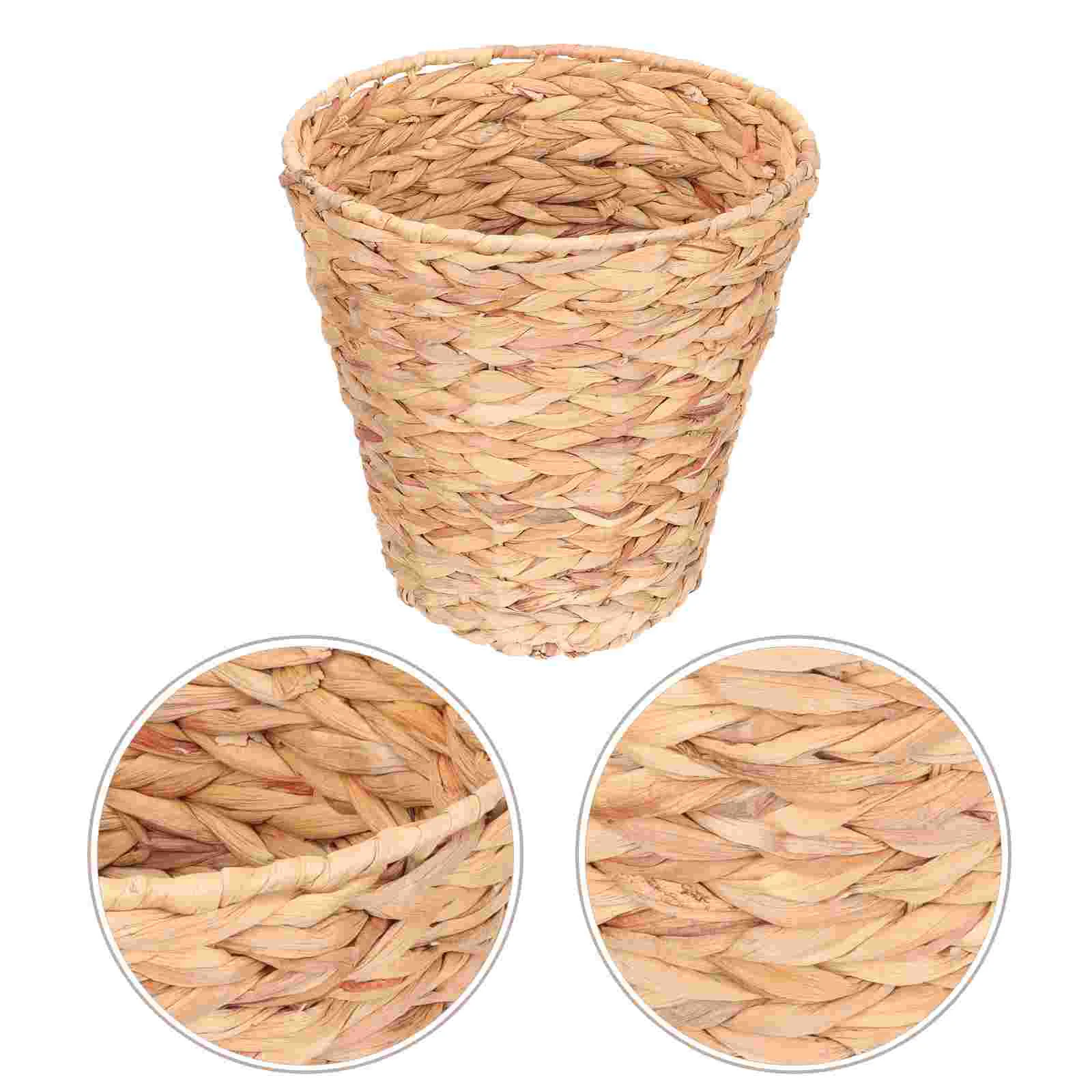 Basket Woven Trash Can Waste Bin Garbage Storage Wicker Paper Baskets Planter Rattan Container Laundry Straw Round Hamper
Basket Woven Trash Can Waste Bin Garbage Storage Wicker Paper Baskets Planter Rattan Container Laundry Straw Round Hamper
