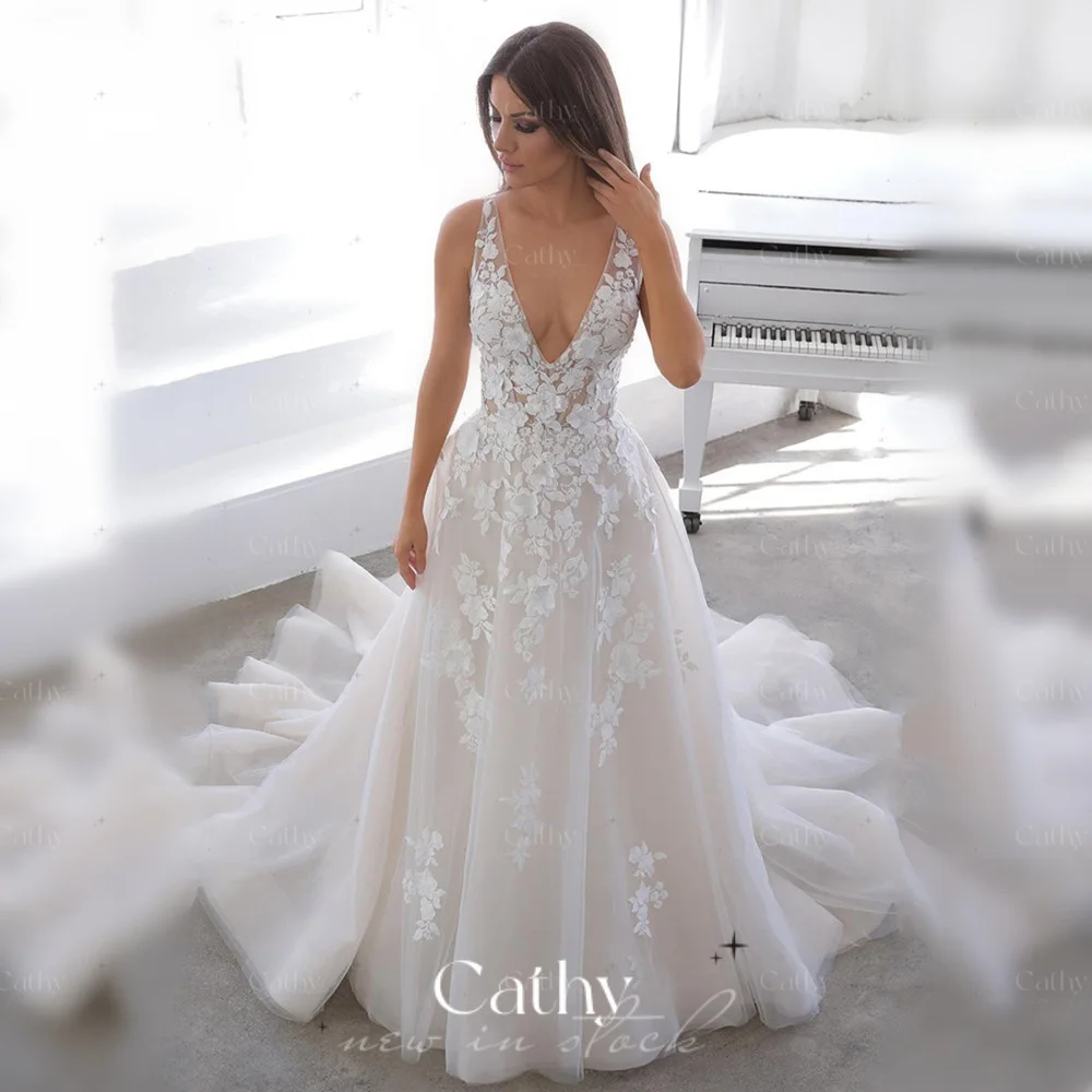 A-line Lace embroidery Wedding Gown Sleeveless V-neck Vestidos De Novia Tulle Sweep Train Wedding Dresses For Women 2022 Bride
A-line Lace embroidery Wedding Gown Sleeveless V-neck Vestidos De Novia Tulle Sweep Train Wedding Dresses For Women 2022 Bride