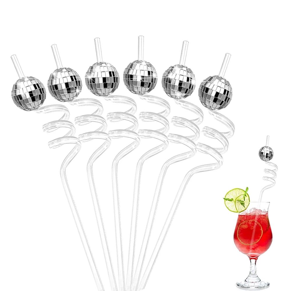 6pcs Disco Ball Drinking Straw Reusable plastic Disco Straw rock music 70s 80s retro Birthday party Straws Disco Party Supplies
6pcs Disco Ball Drinking Straw Reusable plastic Disco Straw rock music 70s 80s retro Birthday party Straws Disco Party Supplies